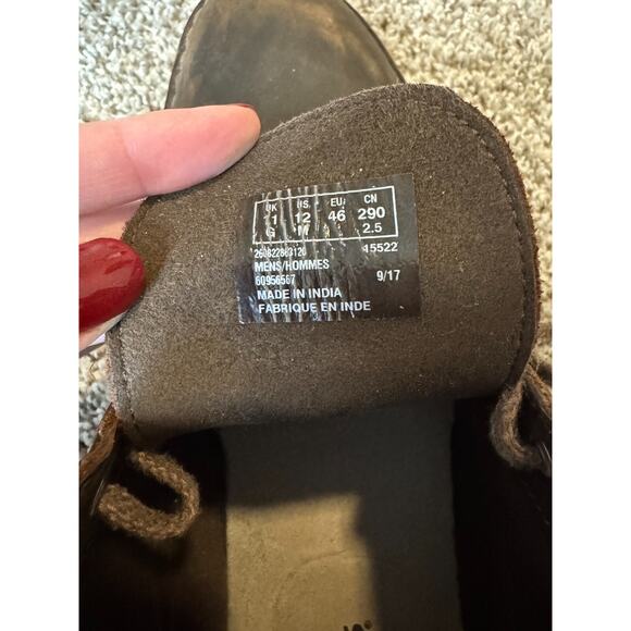 Clarks Bushacre 2 Chukka Desert Boots Mens 12 US Brown Leather Shoes Low Heel - Picture 7 of 9